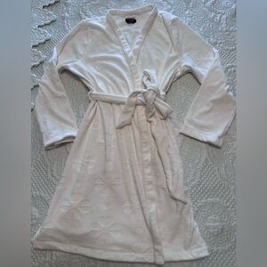 Kate Spade Womens Bathrobe White Embossed XS/S NWOT